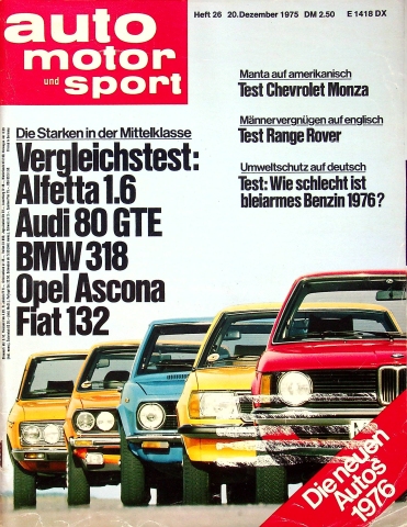 Deckblatt Auto Motor und Sport (26/1975)